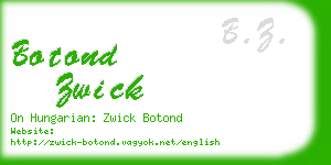 botond zwick business card